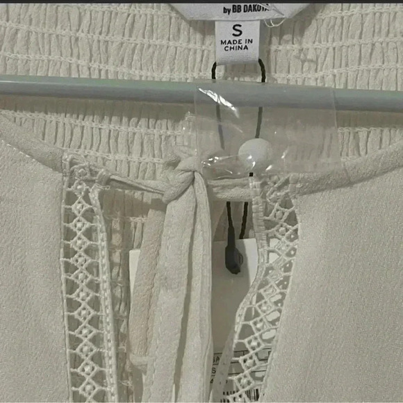 Jack By Bb Dakota Size S Ivory Cream Long Sleeve Tunic Blouse Capsule Minimalist - Picture 6 of 9